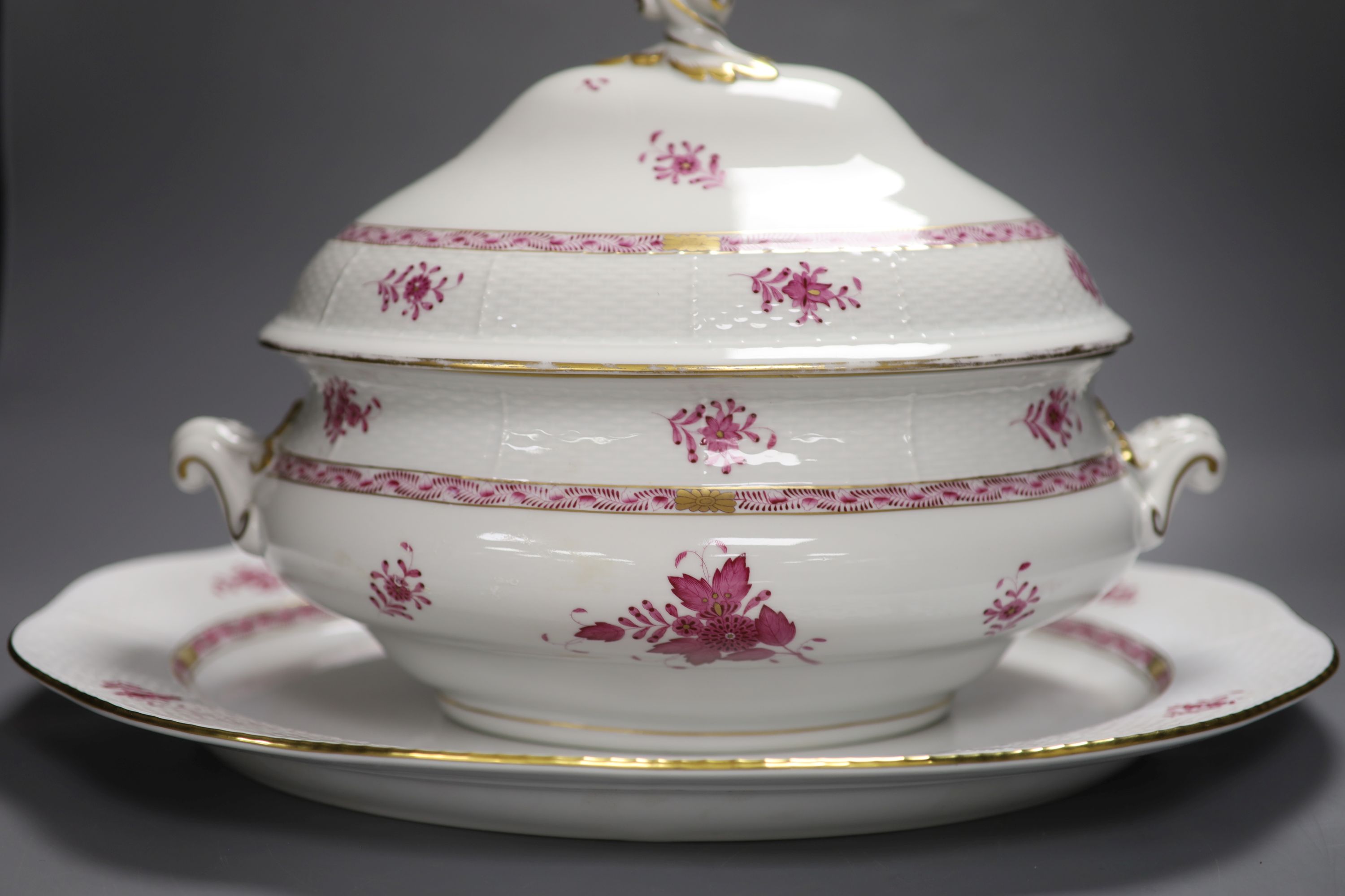 An Herend tureen, cover and stand